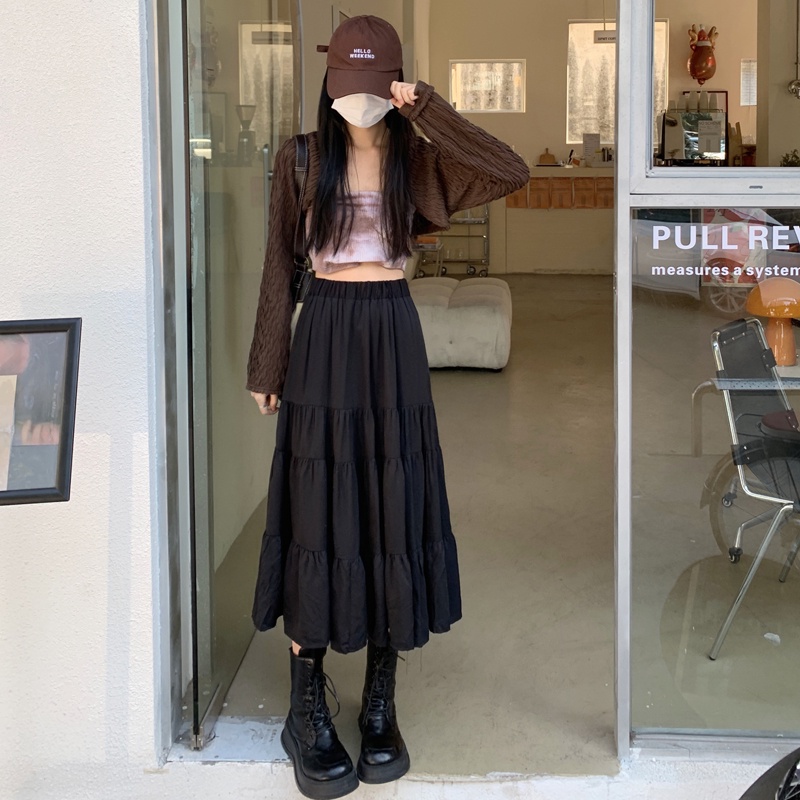 Chân Váy Chữ A Cạp Cao Vừa Phong Cách Pháp Thời Trang Xuân Hè Kiểu Mới 63817