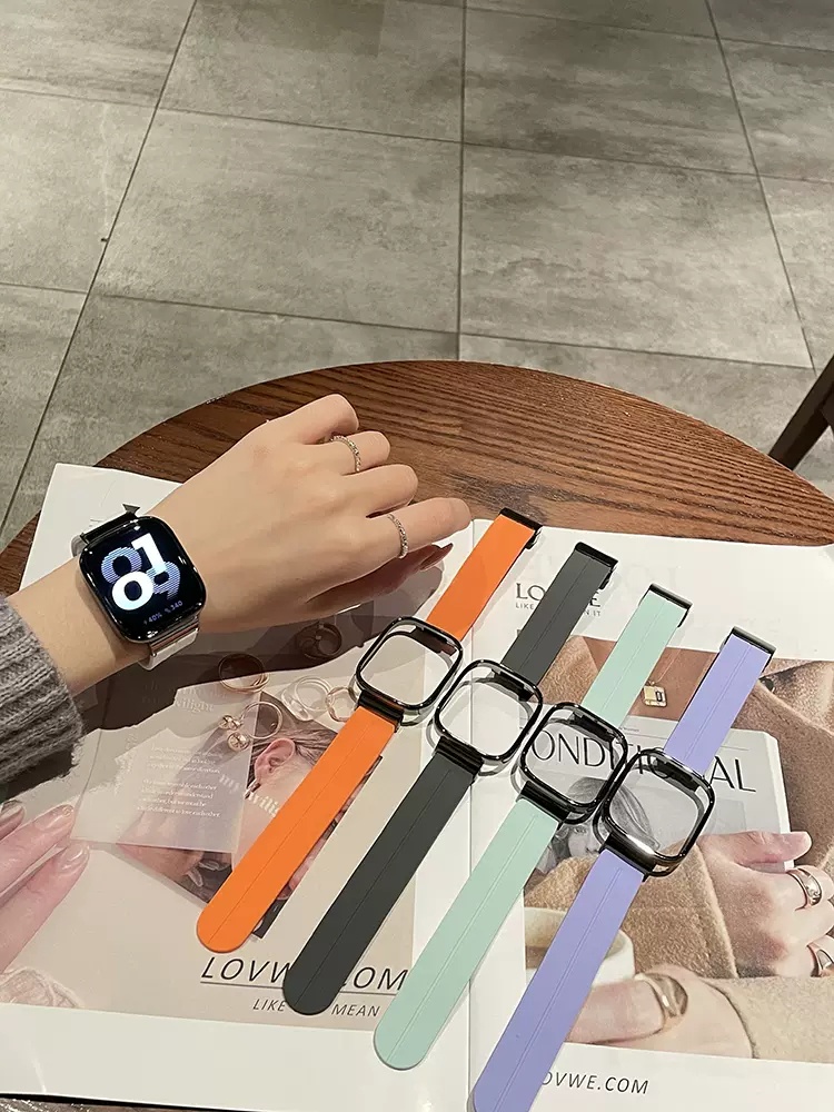 Ốp Dây Đeo Bằng silicone Có Khóa Nam Châm Cho Đồng Hồ Thông Minh redmi watch 3 / 2 lite