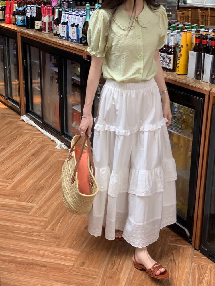 Áo Sơ Mi Ren Ngắn Tay Thời Trang Sành Điệu 63399