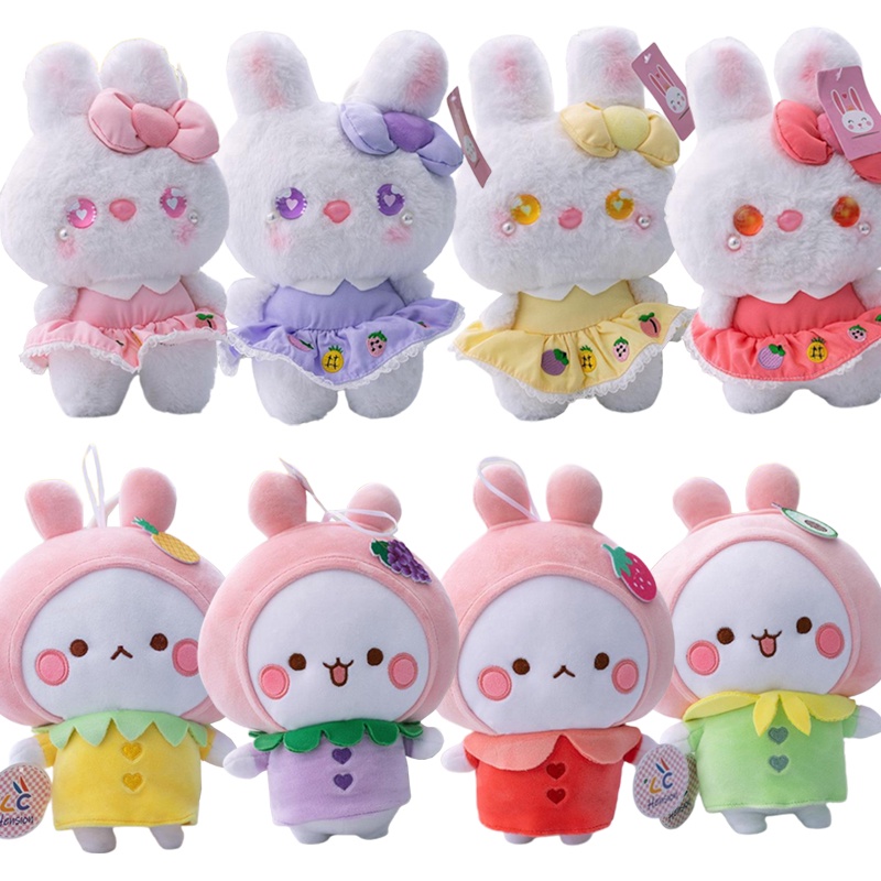 Thú Nhồi Bông Hình Thỏ 23cm Mềm Mại Đáng Yêu