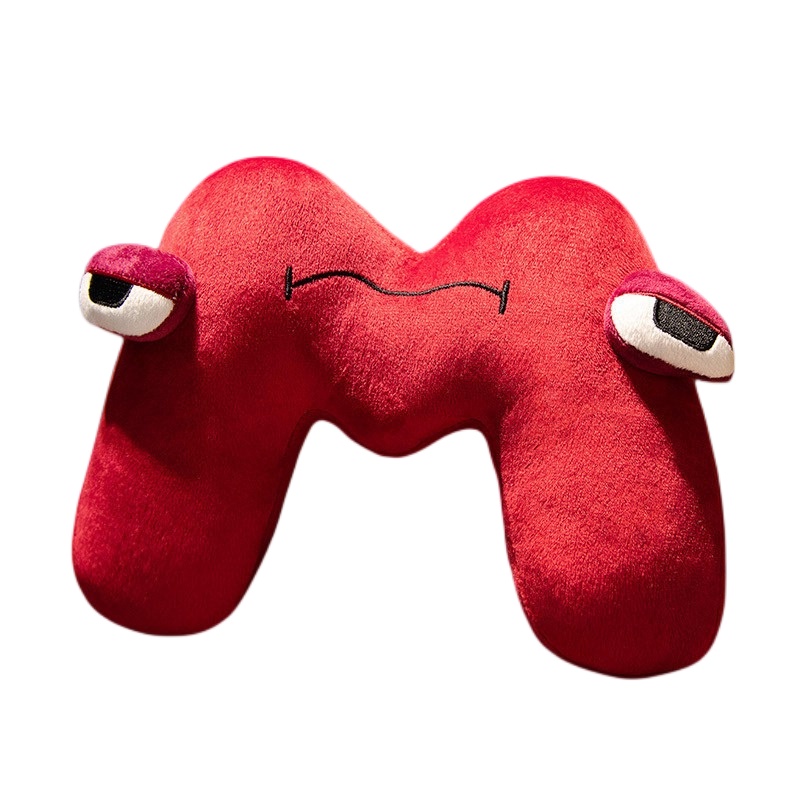 Gối Nhồi Bông Hình Chữ Cái 20cm Có Đèn Phát Sáng Nhiều Màu Sắc Cho Trẻ Em Hoạt