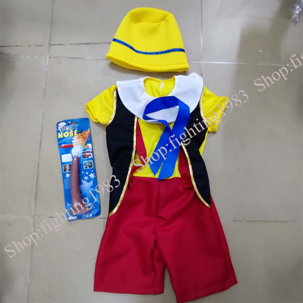 DISNEY Pinocchio Bộ Trang Phục Hóa Trang halloween Mũi Dài Vui Nhộn Cho Bé Trai