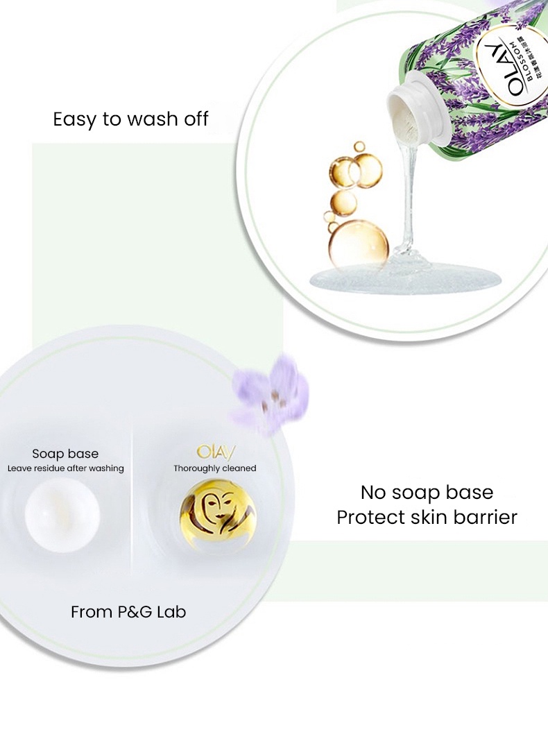 Gel Tắm Toàn Thân Chiết Xuất Hoa Anh Đào Niacinamide Sữa Tắm Hương Hoa Oải Hương 300ml