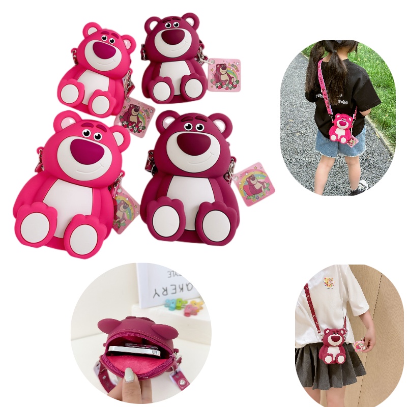 Ví Silicone Hình Gấu / Dâu Tây Thời Trang Dành Cho Nữ