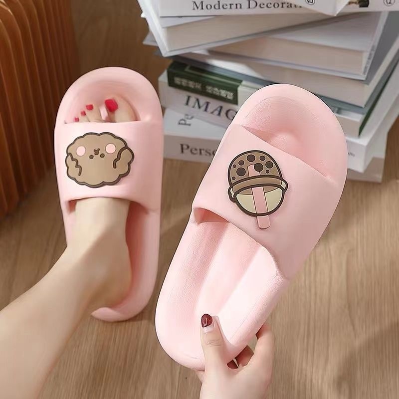 Dép nữ đế mềm hình gấu Chao, Dép quai ngang hình dễ thương đi trong nhà, ngoài trời, đi chơi, đi biển