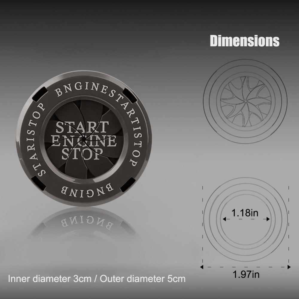 Evil smiley / skeleton onekey start stop nút che nội thất ô tô công tắc khởi động nắp bảo vệ vòng khởi động xe máy