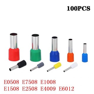 Set 100 khối đấu nối dây điện cách điện e0508 e7508 e1008 e1508 e2508