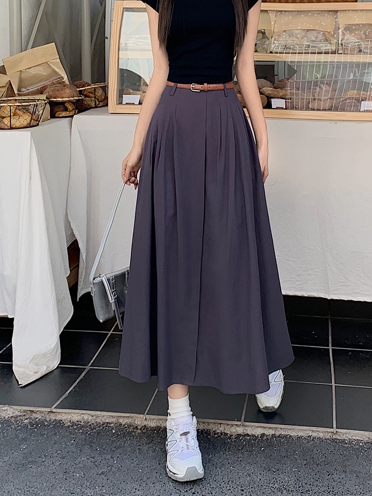 Chân Váy Lưng Cao Màu Sắc Đơn Giản Dành Cho Nữ 63756