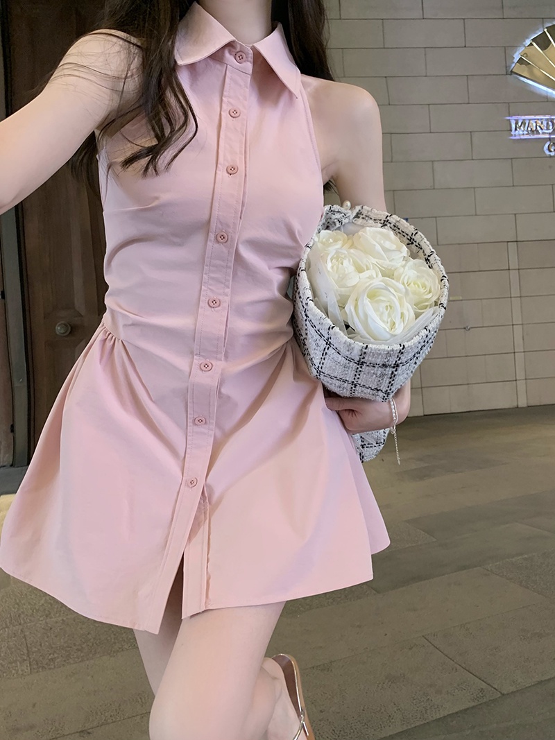 Đầm Sơ Mi Hai Dây Mùa Hè Phong Cách Mới 64615