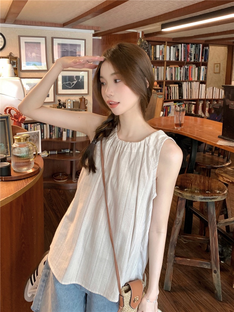 Áo Không Tay Dáng Rộng Họa Tiết Kẻ Sọc Thời Trang Mùa Hè Hàng Mới 65119