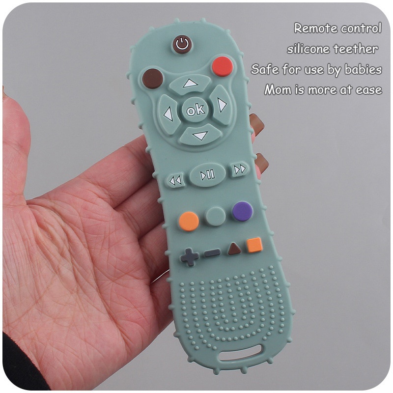 Đồ Chơi Ngậm Mọc Răng Điều Khiển Từ Xa Bằng Silicone Dành Cho Bé 0-12 Tháng Tuổi