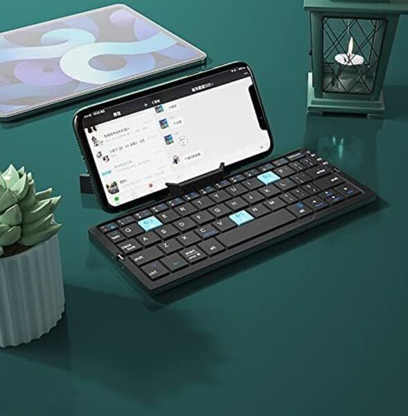 Jomaa Bàn Phím bluetooth Không Dây mini 3 Thiết Bị Hỗ Trợ Giá Đỡ Điện Thoại / Máy Tính Bảng Có Thể Sạc Lại