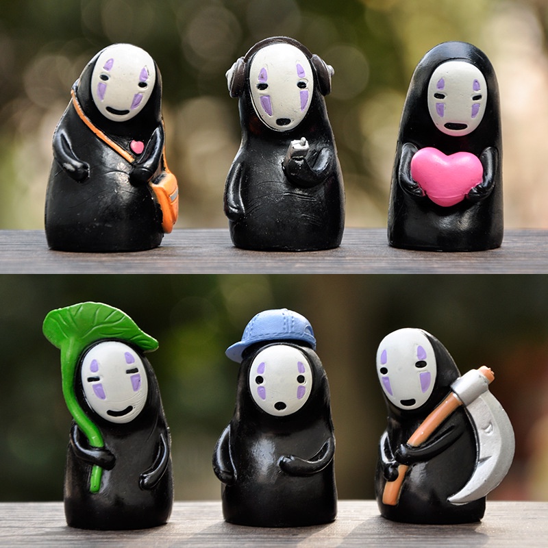 Set 6 Mô Hình Mô Phỏng Vô Diện Trong Phim Spirited Away