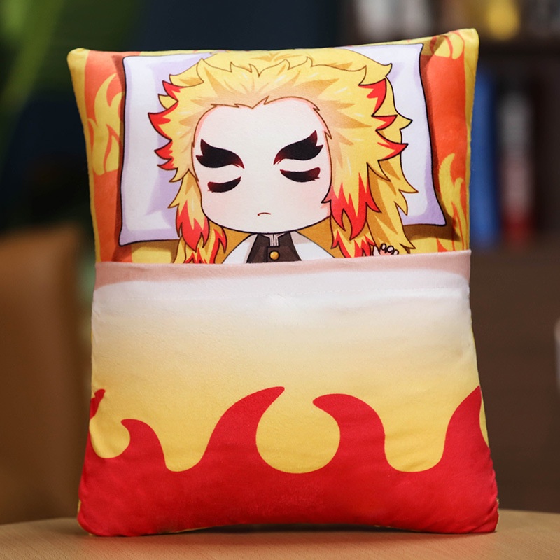 Gối Nhồi Bông Mềm Mại Hình Nhân Vật Nezuko Tanjiro Trong Demon Slayer