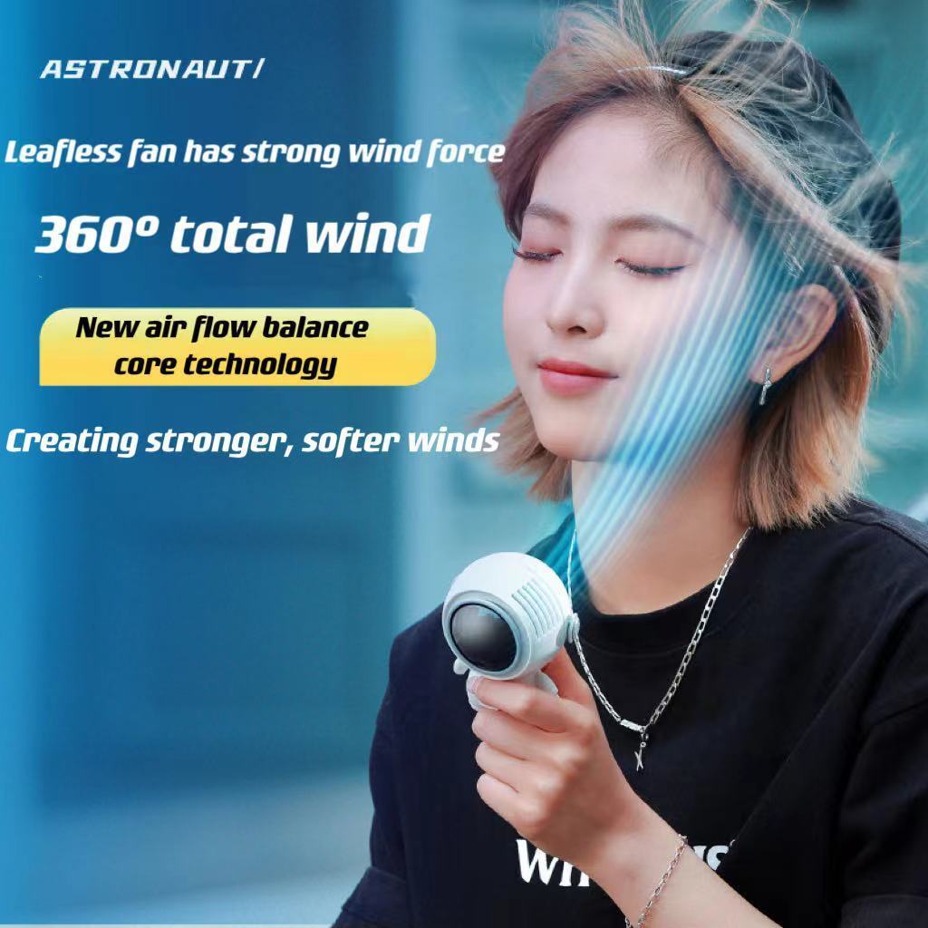 Quạt Mini Cầm Tay Sạc USB 2000 Mah Hình Phi Hành Gia