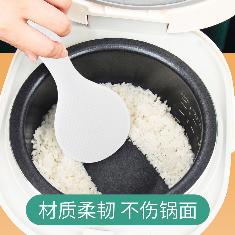 Muỗng Ăn Cơm Bằng Silicon Chịu Nhiệt Độ Cao Có Giá Đỡ Tiện Dụng