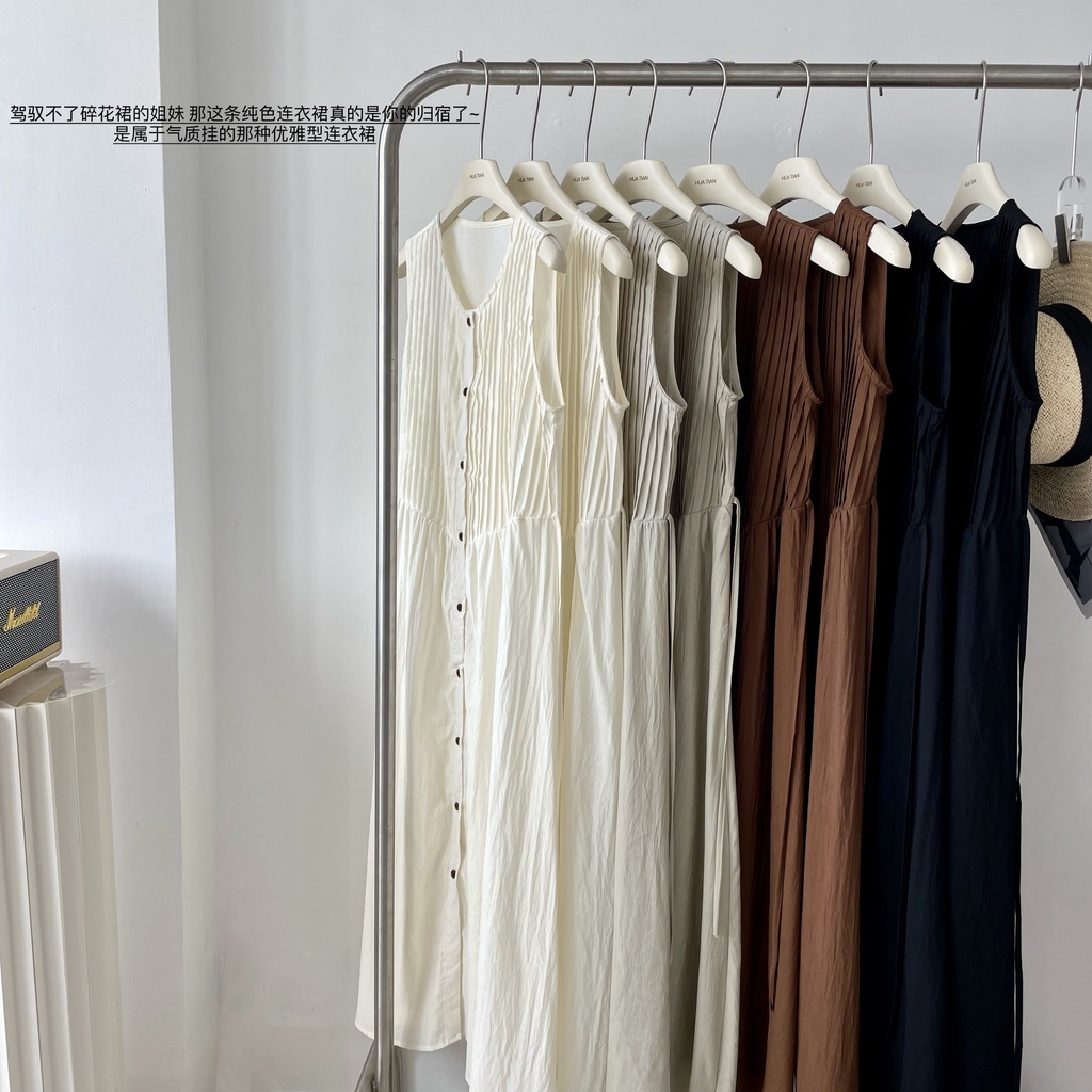 65891 Đầm Dài Xếp Ly Kiểu Mới Mùa Hè