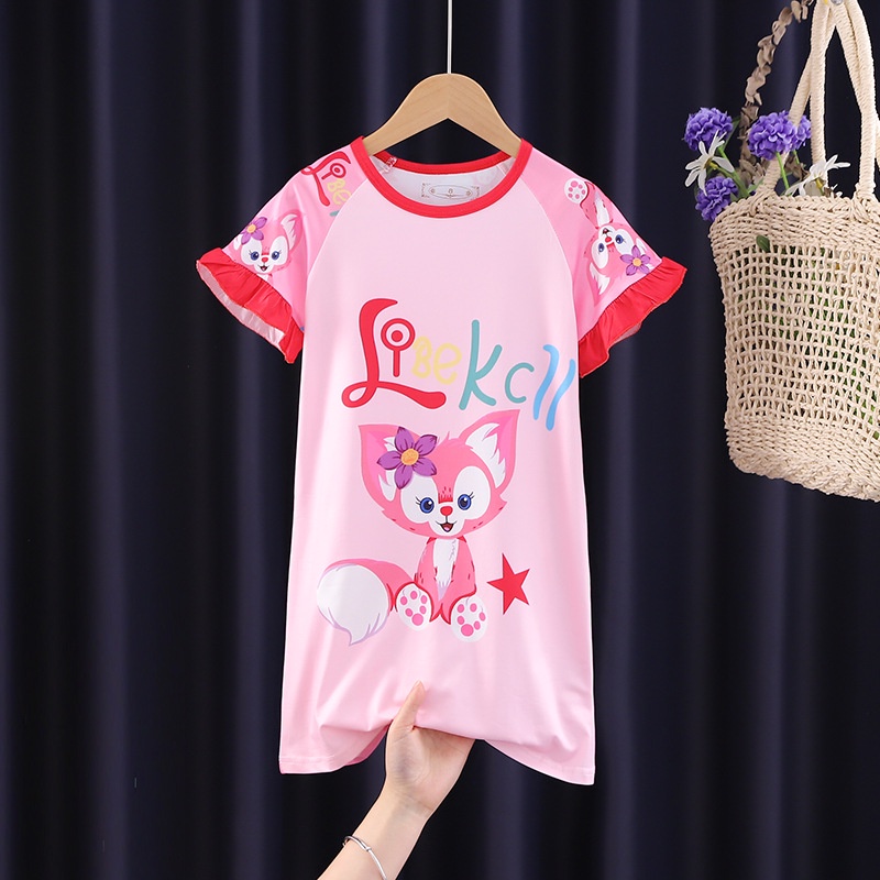 Đồ ngủ Ngắn Tay Thời Trang Mùa Hè Xinh Xắn Dành Cho Bé Gái