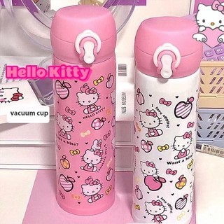 350   500ml hello kitty cho trẻ em bình nước cách nhiệt bình nước kawaii mới phim hoạt hình màu hồng quà tặng bình giữ nhiệt bằng thép không gỉ 