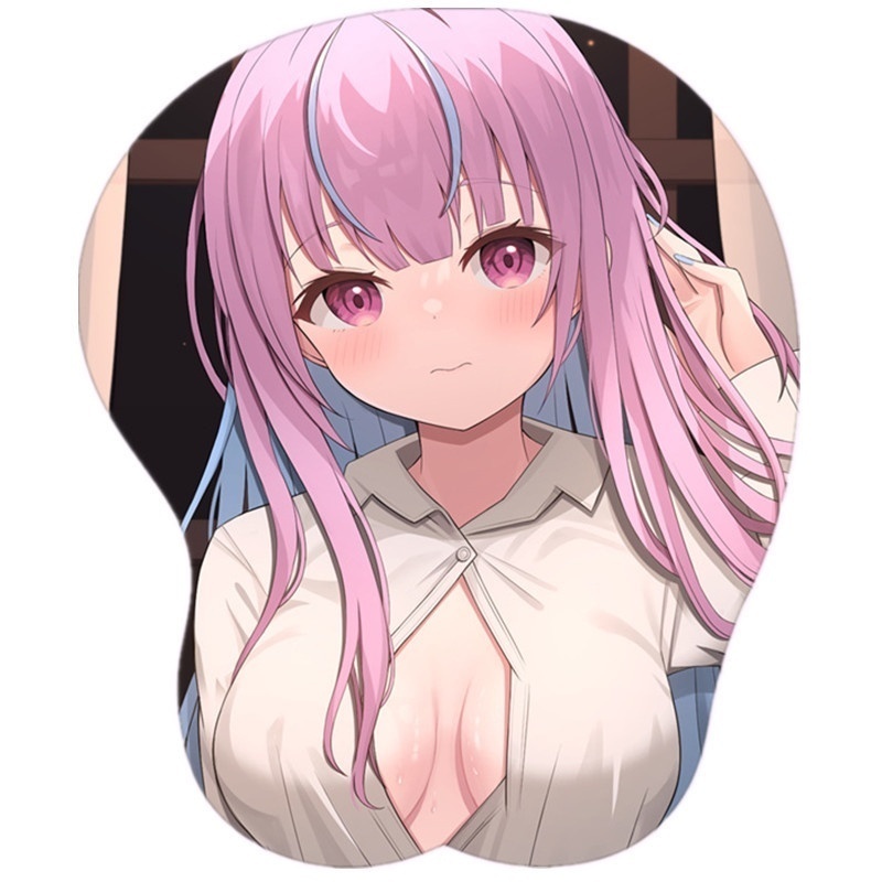 Miếng Lót Chuột Máy Tính Minato Aqua 3D Hình Manga Kawaii Bằng Silicone Gel