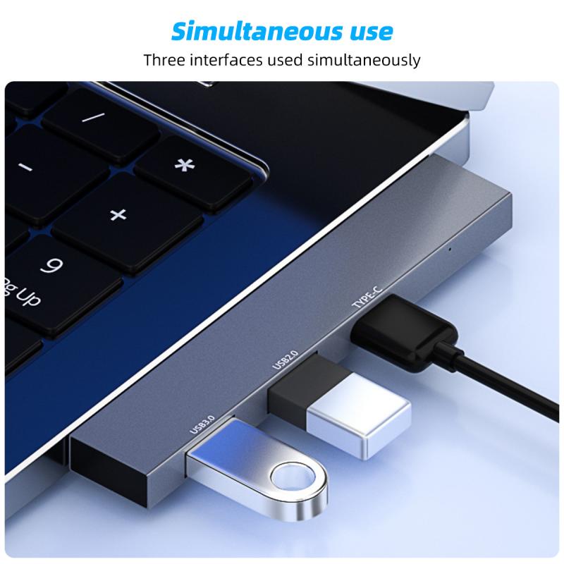 Bộ Chia HdoorLink 3 Cổng USB 3.0 HUB 3 Trong 1 OTG USB 3.0 2.0 Type C Tốc Độ Cao Cho Máy Tính Laptop
