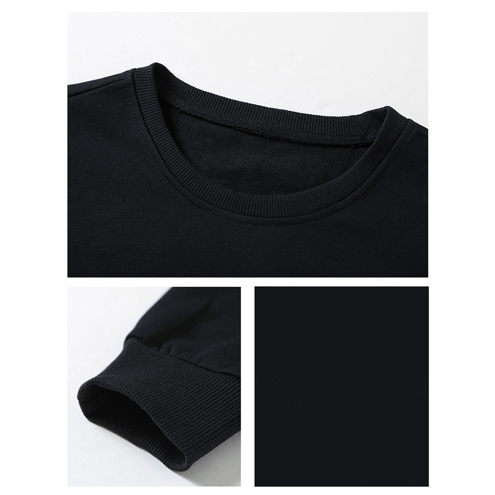 Áo Thun Tay Dài Màu Đen Thiết Kế Đơn Giản Thời Trang Thu Đông Cho Nam