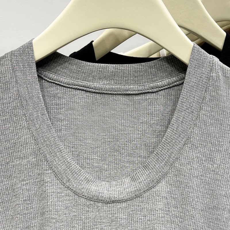 Áo Thun Tay Ngắn Cổ Chữ u Màu Sắc Đơn Giản Thời Trang Mùa Hè 64757