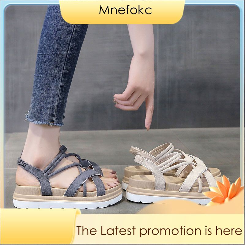 Dép Đế Dày Nữ  Mới Mùa Hè Phẳng Sinh Viên Giày Một Chữ Với Đế Mềm Da Nàng Tiên Giày Mát Mẻ