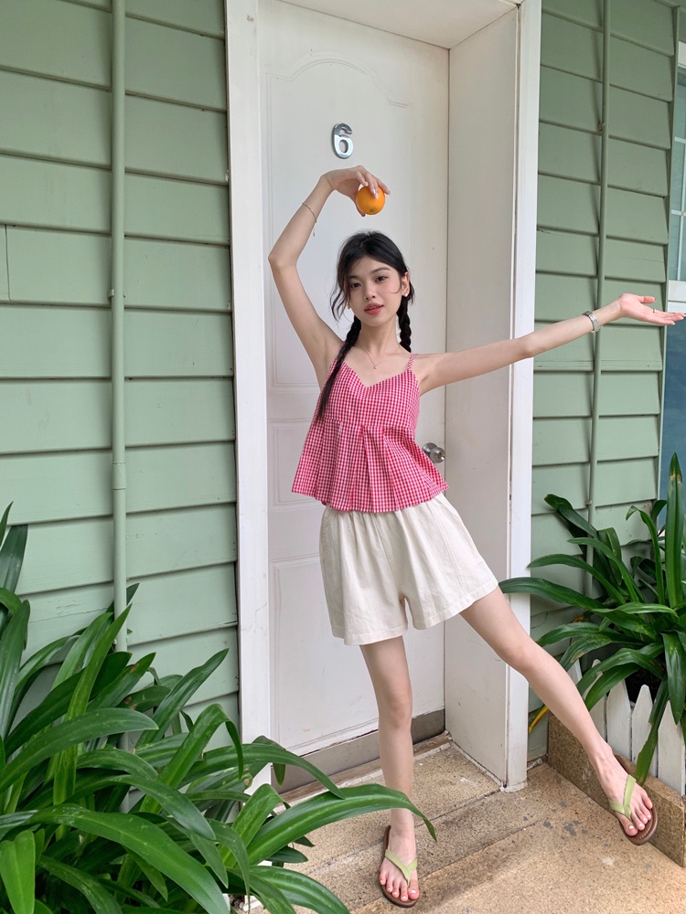 63514 Quần Short Nữ Lưng Thun Mùa Hè Giản Dị