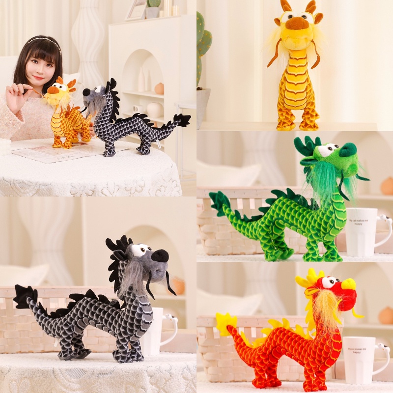 Đồ Chơi Thú Nhồi Bông Hình Rồng Mềm Mại Thoải Mái Nhiều Màu Sắc Trang Trí Phòng Bé