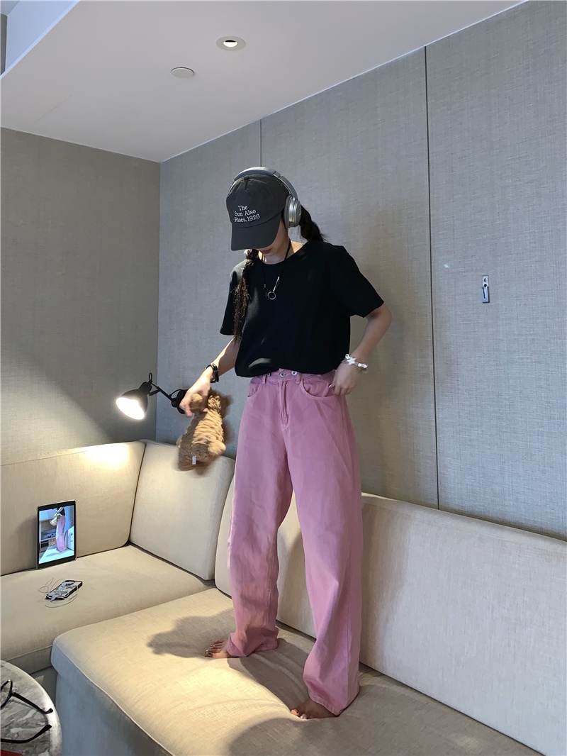 Áo Thun Dáng Rộng Ngắn Tay In Hoạt Hình Thời Trang Mùa Hè Hàn Quốc Sành Điệu 643