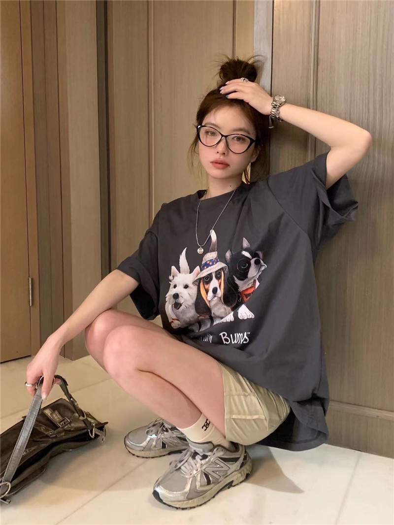 Áo Thun NgắN Tay In HoạT HìNh CúN Dễ Thương 65316