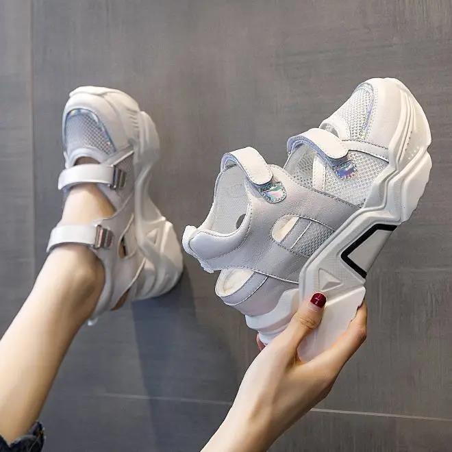 Giày Sandal Đế Xuồng Mỏng Thoáng Khí Thời Trang Mùa Thu Cho Nữ