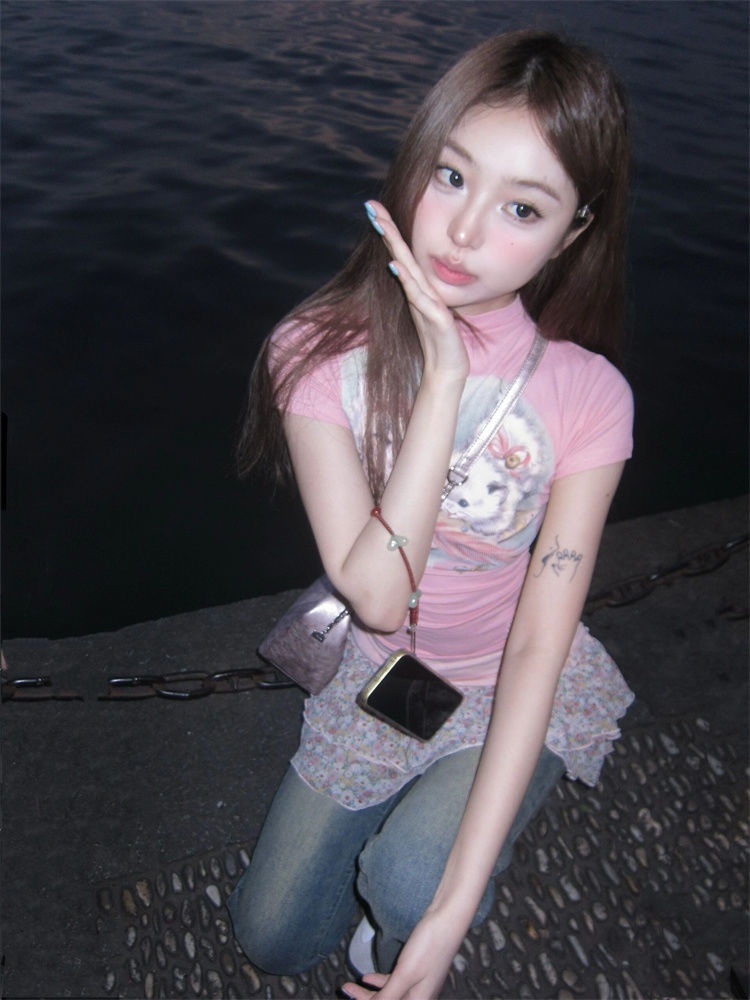 JINSHIHUI  áo phông áo thun nữ croptop baby tee Thời trang hàn quốc  Thoải mái Cái mới Chất lượng cao Độc đáo A29J2DI 36Z230909