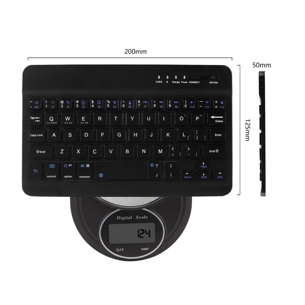 Bàn Phím Bluetooth 3.0 Không Dây Mini 7 / 8 Inch Cho IOS Android Tablet PC Windows IPad