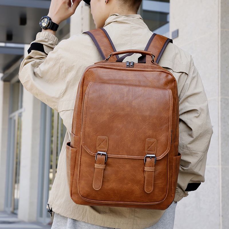 MZY  Balo nam Balo da mềm PU nhiều màu Cỡ Lớn Balo Thời Trang 2023 NEW  Comfortable Phong cách Korean Style Trendy K96T0EV 37Z230910