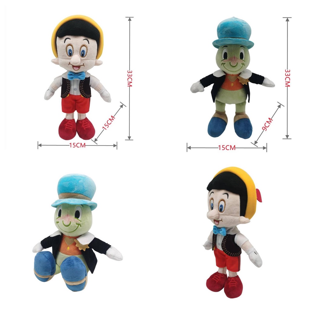 Búp Bê Nhồi Bông Pinocchio Jiminy Cricket- Món Quà Giáng Sinh Cho Bé