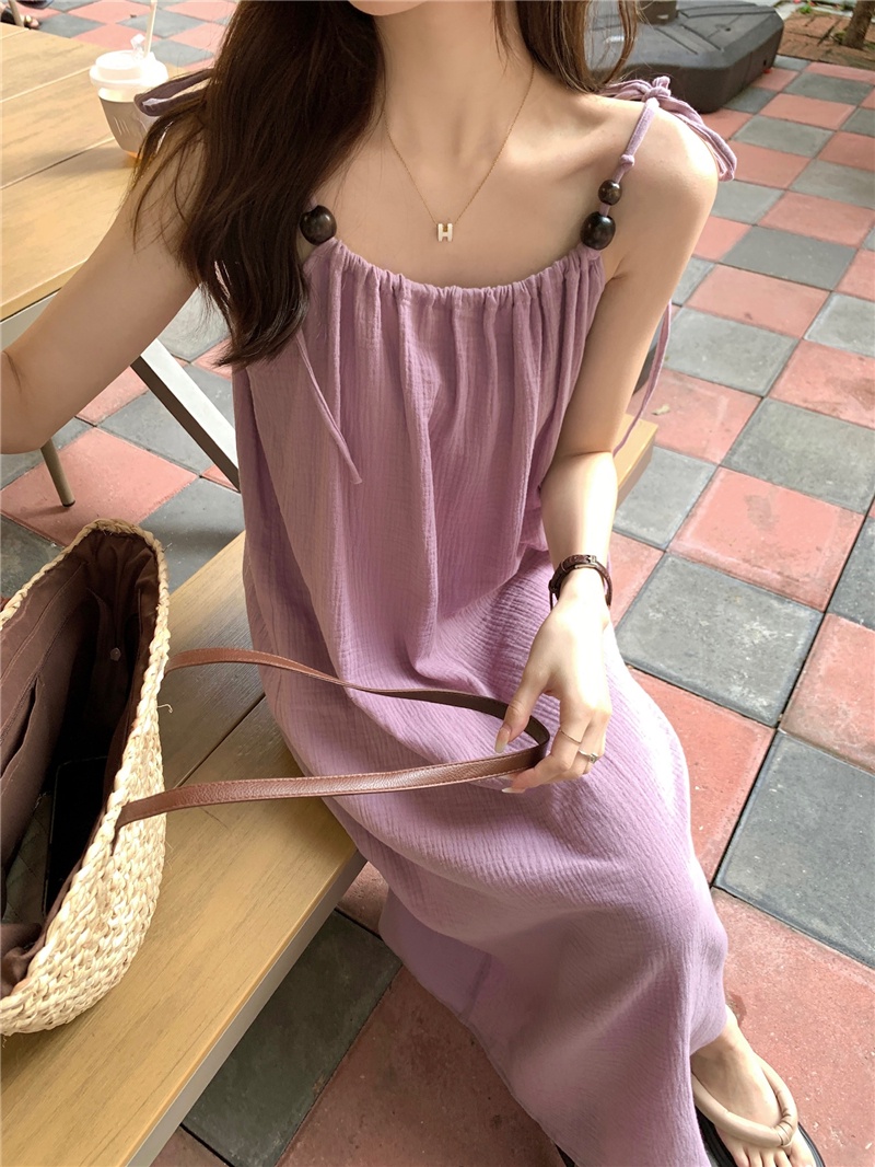 Đầm Hai Dây Cột Dây Phong Cách Hàn Quốc Cổ Điển Thời Trang Hè 65686