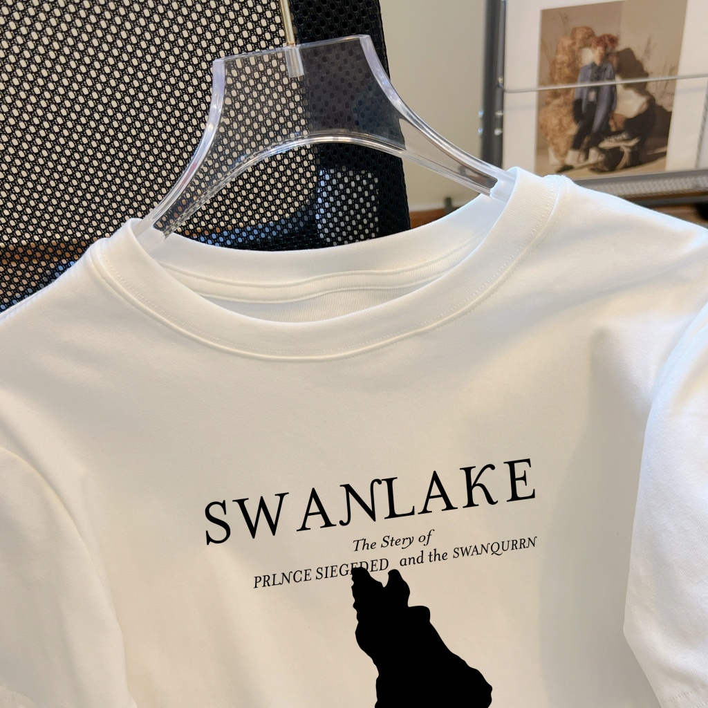 Áo Thun Cotton Nguyên Chất In Hình Thỏ Ngắn Tay Thời Trang Mùa Hè 6388