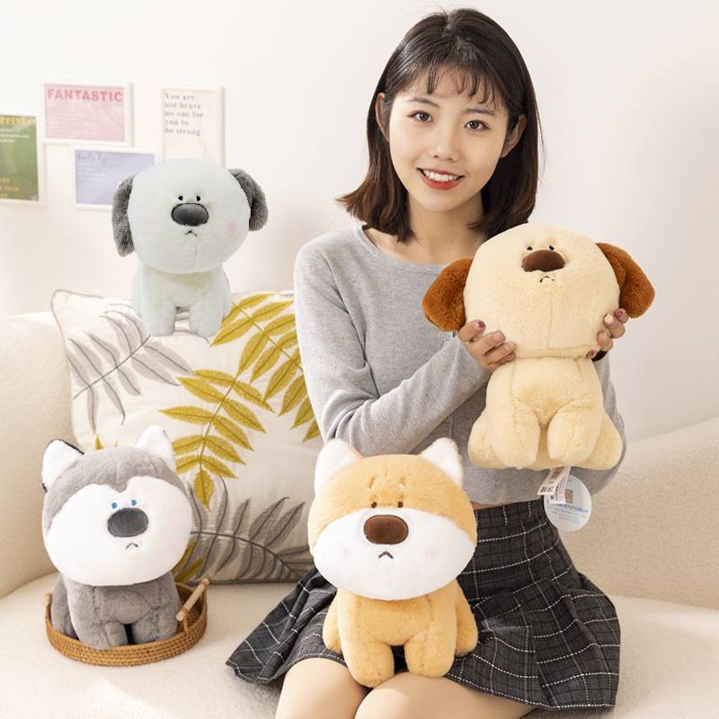 Thú Nhồi Bông Hình Chó Husky Và Shiba Siêu Mềm 25cm