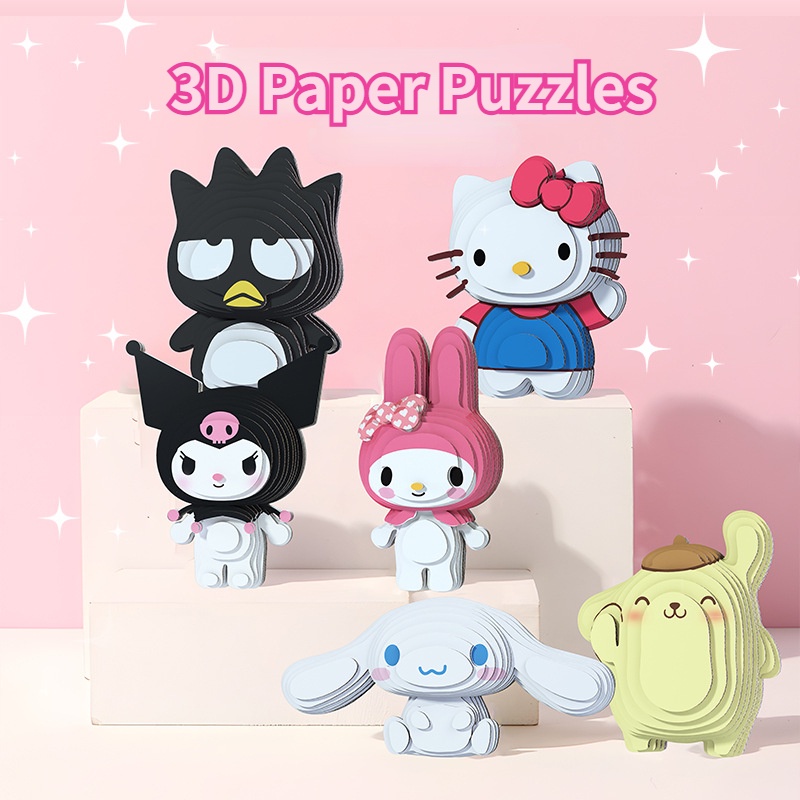 SANRIO Bộ Xếp Hình 3D Hình Hello Kitty