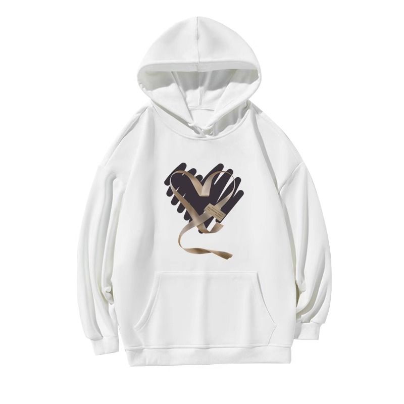 Áo hoodie SOERVIMY Au0106 in hình trái tim thời trang vintage 2023