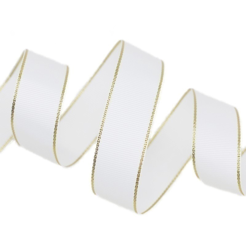 Cuộn Dây Ruy Băng Vàng 25mm Dài 10 Yards Dùng Trang Trí Tiệc Cưới / Giáng Sinh