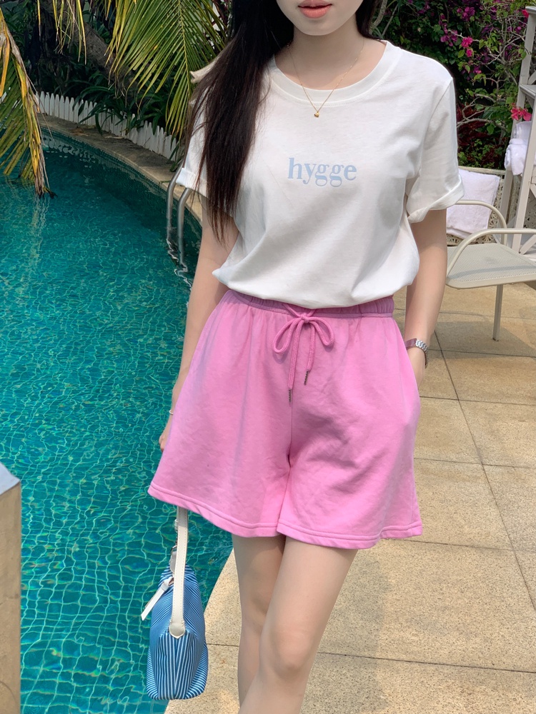 Áo Thun Cổ Tròn Ngắn Tay In Chữ Thời Trang Mùa Hè Kiểu Mới 63864