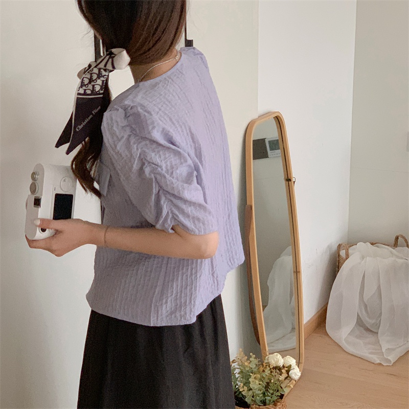 Áo Sơ Mi Cổ Vuông Phong Cách Phương Tây Phong Cách Mới Dành Cho Nữ 64739