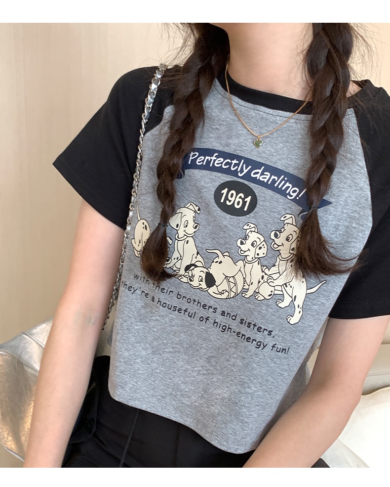 Áo Thun Chui Đầu In Hoạt Hình Phong Cách Hàn Quốc Thời Trang Mùa Hè 65041