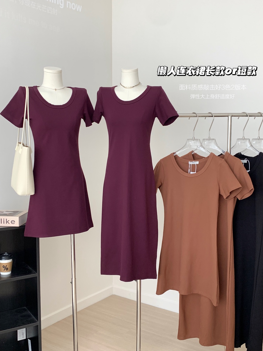 Đầm Thun Một Mảnh Ngắn Tay Thoải Mái Đơn Giản Mùa Hè 64413