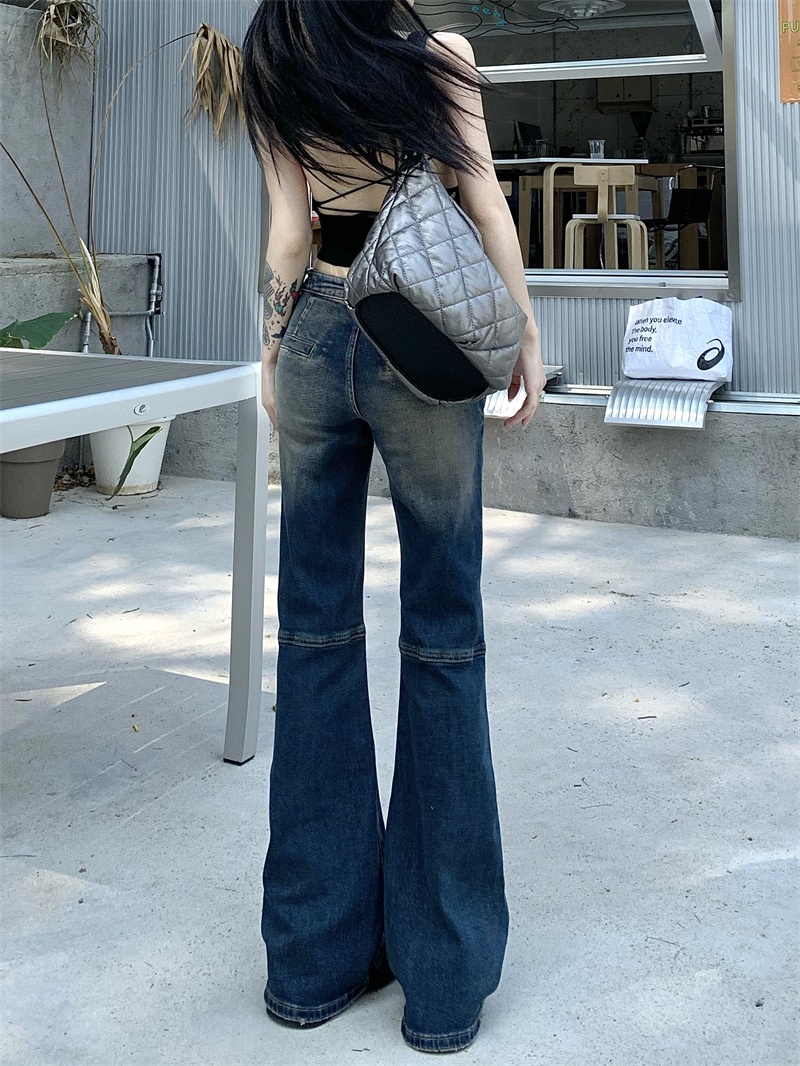 Quần Jean Lưng Thấp Dáng Ôm Phong Cách Retro 64797