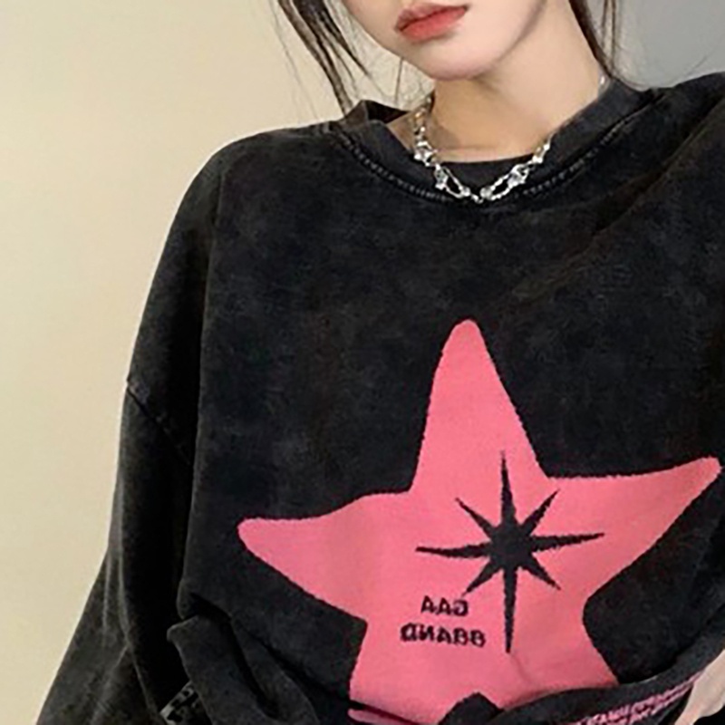 Áo Thun Tay Ngắn Hoạ Tiết In Phong Cách Retro