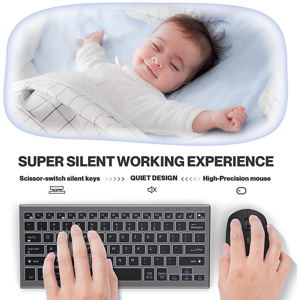 Bộ Bàn Phím Và Chuột Không Dây Kết Nối Bluetooth 2.4G JOMAA